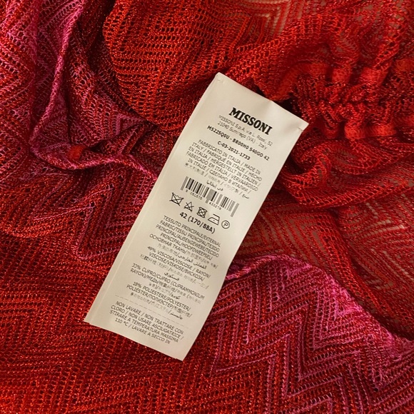 NWT - Missoni One-Shoulder Metallic Chevron Knit Mini Dress - Picture 3 of 4